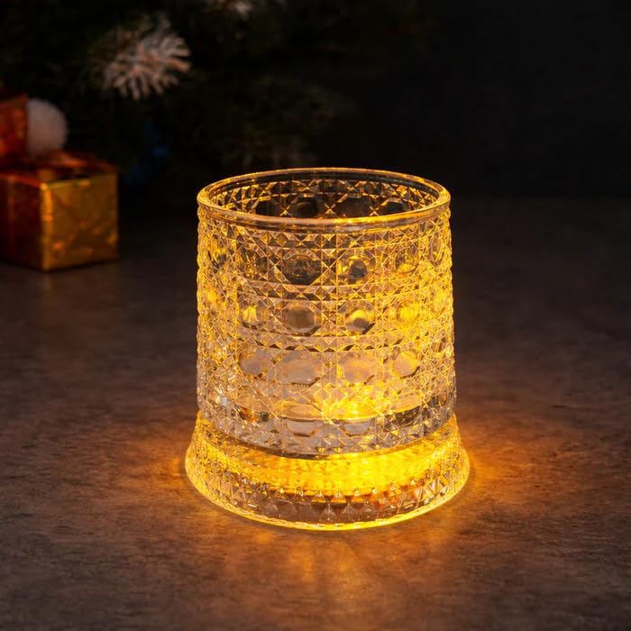 Rotating LED Whiskey Glass Orbit Glass