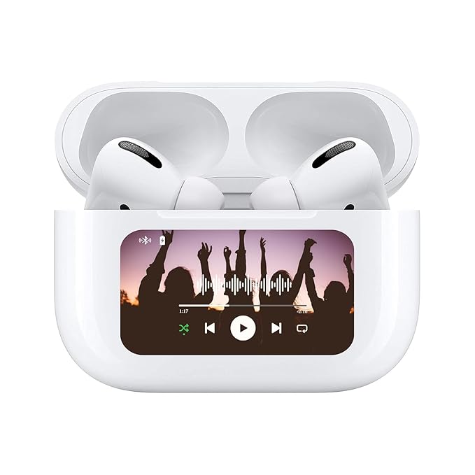 Smart Wireless Earbuds with LCD Touch Screen