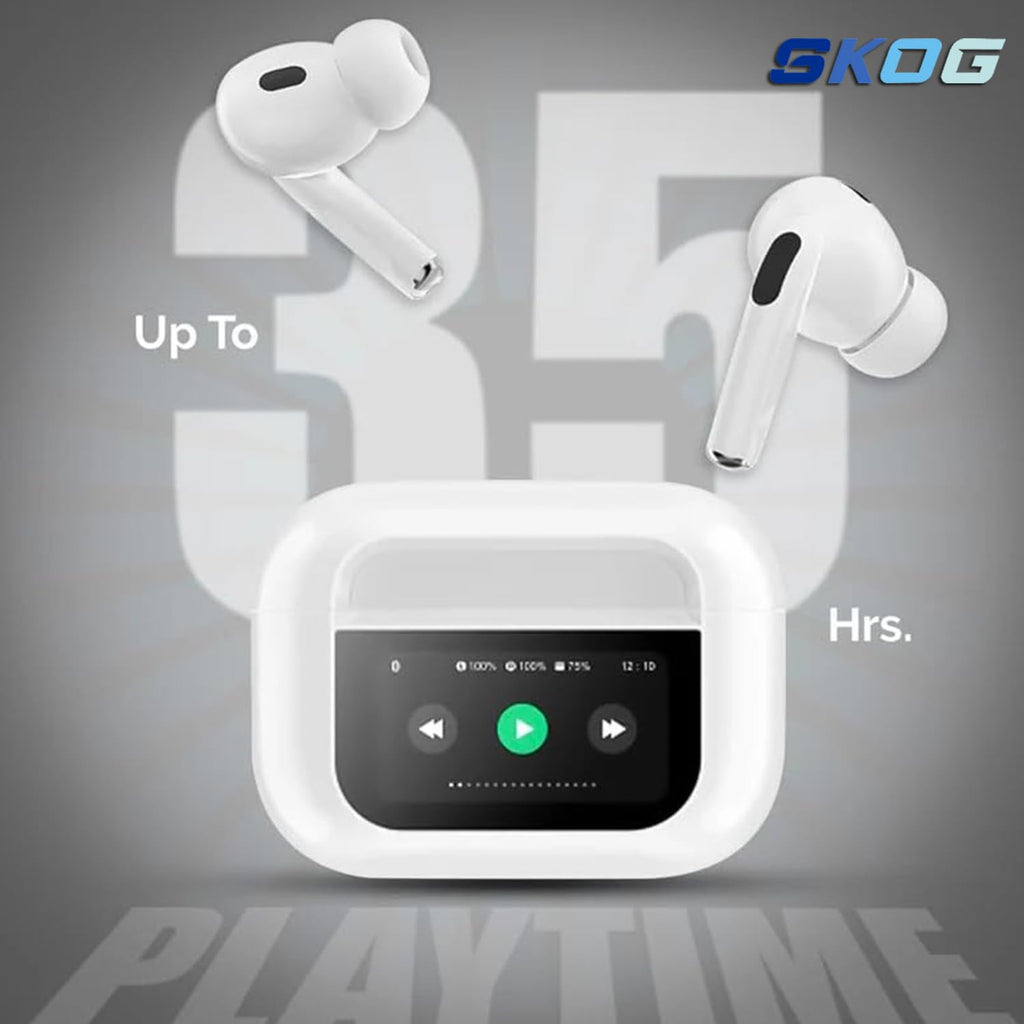 Smart Wireless Earbuds with LCD Touch Screen