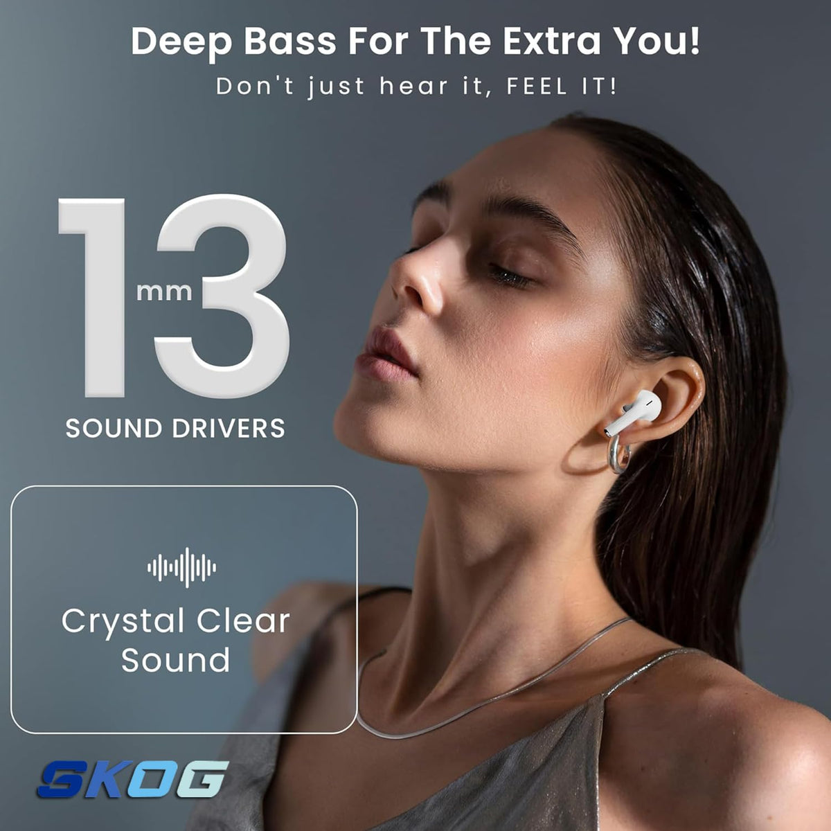 Smart Wireless Earbuds with LCD Touch Screen
